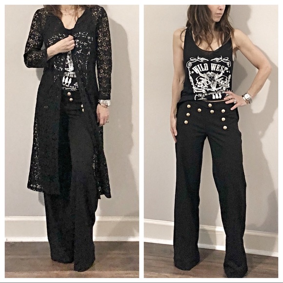 ✨LAST ONE ✨Black wide leg sailor style pants - Picture 7 of 8